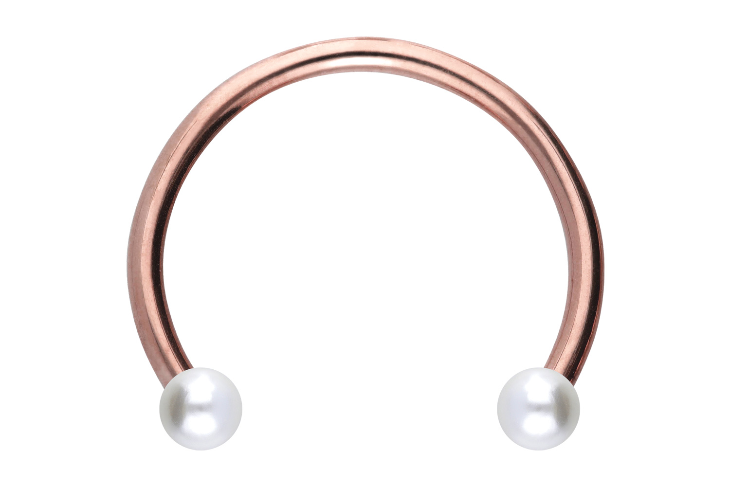 Titan Hufeisenring Piercing SYNTHETISCHE PERLEN